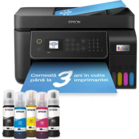 EPSON Multifuncționala Inkjet Epson EcoTank L5310C11CJ65412,  CISS, Color, A4, LAN, USB și Wi-Fi, Negru - IT-Fashion.ro