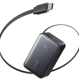 Anker Baterie Externa ANKER Nano, 10000mAh, 45W, QC + PD, 1 x USB-A - 1 x USB-C, Black - IT-Fashion.ro