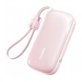 Baseus Baterie Externa BASEUS EnerFill FC21 Qpow 3 Ultra, 10000mAh, 45W, QC + PD, 1 x USB-A - 1 x USB-C, Pink - IT-Fashion.ro