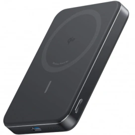 Anker Baterie Externa Wireless ANKER MagGo Slim, 10000mAh, 30W, PD + FQI, 1 x QI - 1 x USB-C, Black - IT-Fashion.ro