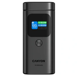 CANYON Baterie portabila CANYON OnPower 150, 15.000 mAh, 1 x USB-A, 1 x USB-C, Dark Grey - IT-Fashion.ro