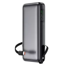 Canon PowerBank ACEFAST M22-20000, 20000 mAh, 130 W, Display Digital, USB-C, USB, Cablu USB-C integrat, Gray - IT-Fashion.ro