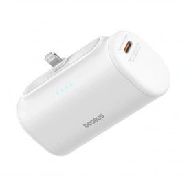Baseus Powerbank BASEUS Compact, 5000mAh, 20W, 1 x Lightning, White - IT-Fashion.ro
