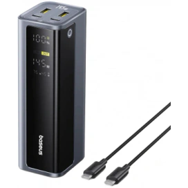 Baseus Powerbank BASEUS EnerGeek GP12, 20800mAh, 145W, QC + PD, 2 x USB-A - 2 x USB-C, Gray - IT-Fashion.ro