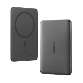 Baseus Powerbank BASEUS PicoGo AM41 Cardtype Magnetic, 5000 mAh, 1x USB-C, 20 W, MagSafe, Black - IT-Fashion.ro