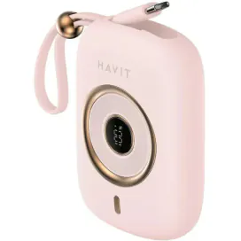 HAVIT PowerBank HAVIT PB5214-PK, 10000 mAh, 35 W, 1x USB-C, Pink - IT-Fashion.ro