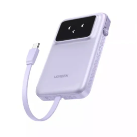 UGREEN PowerBank UGREEN PB511, 10000mAh, 30W, 1 x USB-A, 1 x USB-C, Purple - IT-Fashion.ro