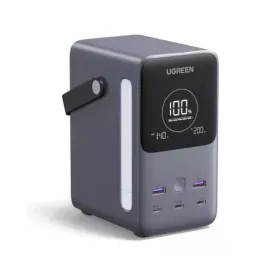 UGREEN PowerBank UGREEN PB770-25286, 48000mAh, 300W, 2 x USB, 3 x USB-C, Gray - IT-Fashion.ro