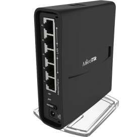 Mikrotik Router WiFi MIKROTIK hAP ac2 tower RBD52G-5HacD2HnD-TC, Dual Band, 5x RJ45 1000Mb/s, 1x USB, suport RouterOS, Black - IT-Fashion.ro