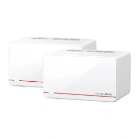 MERCUSYS Router wireless MERCUSYS Halo H37BE, 3 x LAN, 2 bucati, White - IT-Fashion.ro
