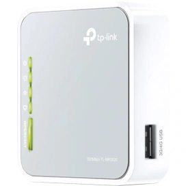 TP-LINK Router Wireless portabil TP-LINK TL-MR3020, 3G/4G LTE, Single-Band 300Mbps, USB 2.0, White - IT-Fashion.ro