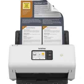 Brother Scanner profesional BROTHER ADS-4550WTC1, Wi-Fi, Duplex, A4, Alb/negru - IT-Fashion.ro