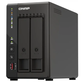 QNAP NAS QNAP, 2-Bay 2.5GbE, Intel Celeron J6412 Quad-Core, 8 GB RAM, 2×M.2 PCIe, Dual HDMI 4K, USB 3.2, Tower - IT-Fashion.ro