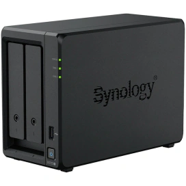 Synology Network Attached Storage SYNOLOGY DS725+ 2-Bay Diskstation AMD Ryzen Embedded R1600 4GB DDR4 ECC SODIMM - IT-Fashion.ro