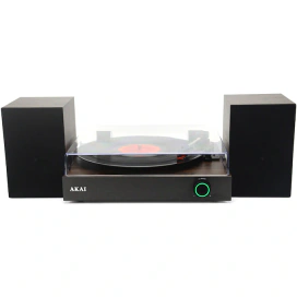 AKAI Pick-up Akai ATT-200SP, Difuzoare externe 20W, Bluetooth, 33 1/3, 45, 78 RPM, RCA-In, Maro - IT-Fashion.ro