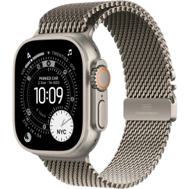 Apple APPLE Watch Ultra 3, GPS + Cellular, 49mm, Natural Titanium Case, Natural Titanium Milanese Loop - Medium - IT-Fashion.ro