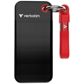 VERBATIM SSD Extern VERBATIM 32417 USB 3.2 Gen 2, 256GB, Black-Red - IT-Fashion.ro