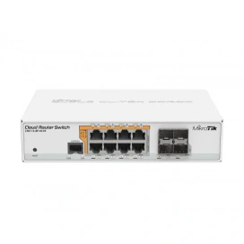 Mikrotik Switch MIKROTIK CRS112-8P-4S-IN, 8 porturi, PoE, White - IT-Fashion.ro
