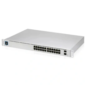 UBIQUITI Switch PoE UBIQUITI UniFi Switch PRO cu 24 porturi Gigabit, 2xSFP+, managed, rackabil - USW-PRO-24-POE, Silver - IT-Fashion.ro