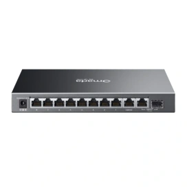 TP-LINK Switch TP-LINK ES210GP, 8-Port Gigabit PoE+ Switch with 1 SFP Slot, 63W, Black - IT-Fashion.ro