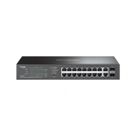 TP-LINK Switch TP-LINK ES220GP, 16-Port Gigabit PoE+ Switch with 2 SFP Slots, 150W, Black - IT-Fashion.ro
