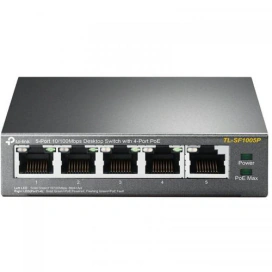 TP-LINK Switch TP-LINK TL-SF1005P, 5 porturi (4 PoE), Gray - IT-Fashion.ro