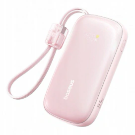 Baseus Baterie Externa BASEUS EnerFill FC21 Qpow 3 Ultra, 10000mAh, 22.5W, QC + PD, 1 x USB-A - 1 x USB-C, Pink - IT-Fashion.ro