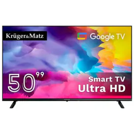 KRUGER & MATZ Televizor LED Smart KRUGER & MATZ KM0250UHD-SA, 4K UHD, 126 cm, Negru - IT-Fashion.ro