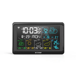 BLITZWOLF Statie meteo inteligenta, BLITZWOLF, BW-WS04, Wi-Fi, 3 canale, Black - IT-Fashion.ro