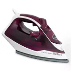 Tefal Fier de călcat cu abur Tefal Express Steam FV2835E0, 2400W, talpă ceramică Cerilium, jet abur 160 g/min, alb-visiniu - IT-Fashion.ro