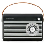 ELECTROMURES Radio Retro ElectroMures EM 1007 FM 87.5-108 MHz Bluetooth Baterie Reincarcabila 1500mAh Autonomie 6 Ore 5W Negru - IT-Fashion.ro