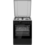 HEINNER Aragaz mixt HEINNER HFSC-S66FDCC-IBK, 4 Arzatoare gaz, Autocuratarea catalitica, Aprindere electrica, Dispozitiv de siguranta, Cuptor Electric, Timer, Grill, Clasa A, Negru - IT-Fashion.ro