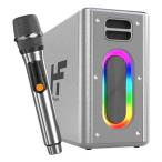 HiFuture Boxa Portabila HiFuture Music Box, Bluetooth, 100W, Argintiu, Set 2 Microfoane - IT-Fashion.ro