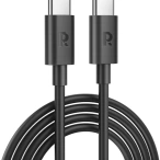 RavPower Cablu de date si incarcare RAVPOWER RP-CB1021, USB-C - USB-C, 60W, 1m, Negru - IT-Fashion.ro