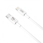 XO Cablu de date si incarcare XO NB-Q189B, USB-C - Lightning, 20W, 2m, Alb - IT-Fashion.ro