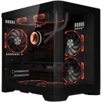 1ST PLAYER Carcasa 1stPlayer UV5 Black – Design Cube Tower ARGB pentru sisteme M-ATX și ITX - IT-Fashion.ro