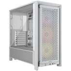 CORSAIR Carcasă CORSAIR 4000D RS ARGB, Mid Tower, E-ATX, RGB, Tempered Glass, White - IT-Fashion.ro