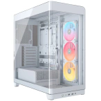 CORSAIR Carcasa CORSAIR 4500X RGB, Mid-Tower, E-ATX/ATX/Micro-ATX, Tempered Glass, 3x LX120 RGB Fans, White - IT-Fashion.ro
