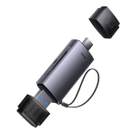Baseus Card reader BASEUS Lite WKQX060113, SD, microSD, Dual USB-C si USB-A 3.0, Gri - IT-Fashion.ro