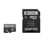 Platinet Card de memorie PLATINET PMMSD16UIII microSDHC 16GB + adaptor SD - IT-Fashion.ro