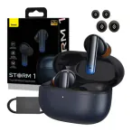 Baseus Căști wireless BASEUS Storm 1 Bluetooth 5.2 cu ANC, Negru - IT-Fashion.ro