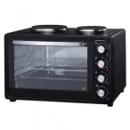 ALBATROS Cuptor electric ALBATROS A45BP2, 2 plite electrice, 45 litri, 3500 W, 4 functii de gatire, Geam dublu, Negru - IT-Fashion.ro