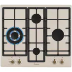 FRAM Plita incorporabila FRAM FBH-S4IWF-RBG, Gaz, 4 arzatoare, Aprindere Electrica, 60 cm, Crem - IT-Fashion.ro