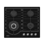 HEINNER Plita incorporabila HEINNER HBH-M447IWFGBK, 4 zone de gatit, Gaz, Negru - IT-Fashion.ro