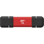 SILICON POWER SSD portabil SILICON POWER DS72 SP001TBUC3S72VPR, 1 TB, USB-C/A, Red - IT-Fashion.ro