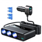 Joyroom Incarcator auto JOYROOM JR-CL06, 154W, 4 x USB-A, 1 x USB-C,  Extensie Bricheta, Negru - IT-Fashion.ro