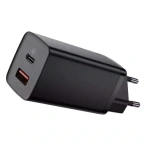 Baseus Incarcator retea BASEUS GaN2 Lite CCGAN2L-B01, 65W, USB, USB Type-C, QuickCharge, negru - IT-Fashion.ro