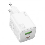 HOCO Incarcator retea HOCO N41, 20W, 1 x USB-C, 1 x USB-A, White - IT-Fashion.ro