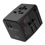 TECHSUIT Incarcator retea pentru calatorie TECHSUIT HHT906, 65W, 2 x USB-A - 3 x USB-C, EU, UK, AUS, US, Black - IT-Fashion.ro