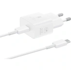 SAMSUNG Incarcator retea SAMSUNG EP-T2510XWEGEU, 1xUSB-C Power Delivery 25W, Cablu inclus 1m, White - IT-Fashion.ro